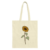 Sunflower Tote Bag, Floral Tote Bag, Nature Inspired, Everyday Bag, Reusable Bag, Cute Tote, Farmer's Market Bag, Gift for Her - Tawshia